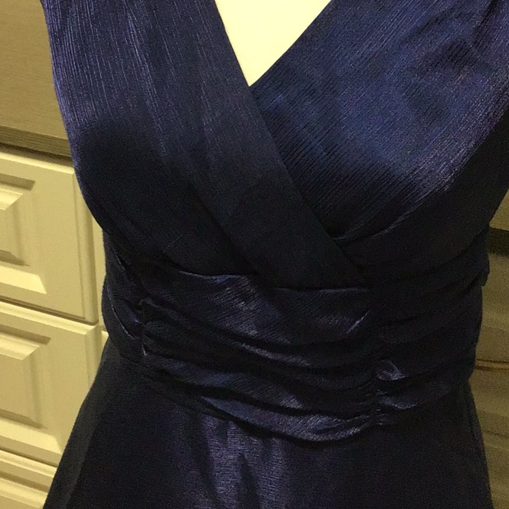 Royal Blue Full Skirted Cocktail Dress - Size 4 - Picture 2 of 7